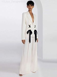 Pantalon à deux pièces pour femmes Dernières créatrices de la mode 2024 S / S RUY RIBBON DE LACE DE FEUS