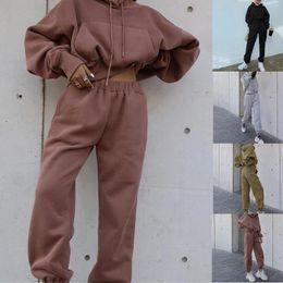 Femmes deux pièces pantalons Hoddies survêtement femmes ensemble 2022 printemps automne coréen haut et pull surdimensionné costume de sport