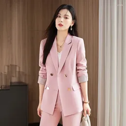 Vrouwen Tweedelige Broek Insozkdg Mode Trajes De Mujer Conjunto 2 Piezas Elegantes Mainland China Blazer Regular Fit Pak Set Vrouwen