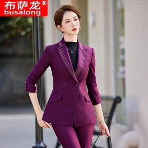 Pantalon à deux pièces pour femmes manteau manteau manteau femelle femelle Professional Professional sur mesure Tempérament Tempérament Tempérament Forme de travail Forme