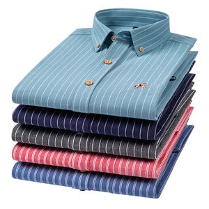 Damen Zweiteilige Hose M 7XL Hohe Qualität 100 Baumwolle Oxford Herren Karierte Hemden Mann Stickerei Lässiges Langarmhemd für Männer Weiß Blaues Kleid 230718