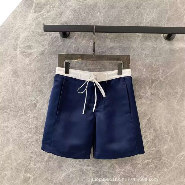 Pantalon de deux pièces pour femmes MM24 Summer Vitality Satin Couleur en nylon bloqué Bermuda Shorts pour les sports de loisirs