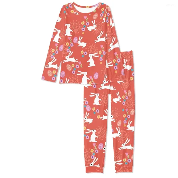 Pantalon de deux pièces pour femmes Noisydesigns Fleurs Prints Femmes Pyjamas rouges Ensembles Calca Feminina Chemise longue avec culotte Filles Vêtements 2024 Tendance