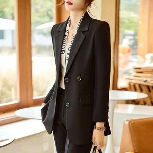 Dames tweedelige broek outfits baggy zwart 2 broekenset Broekpakken Blazer en stukkensets voor dames Groepen kleding Casual