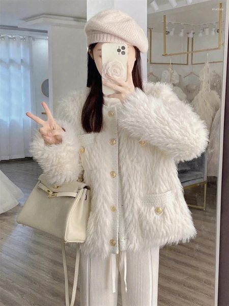 Pantalones de dos piezas para mujeres Juego de 2023 Autumn/Winter Style Celebrity Wool Coat Wool Versión coreana Top Wist Alt Wistt