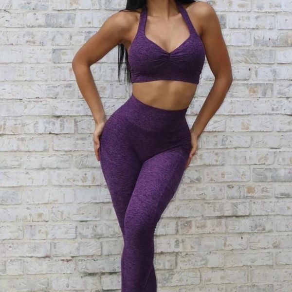 Pantalones de dos piezas para mujer Conjunto de polainas sin espalda sexy con bolsillo Deportivo Mujer Gimnasio Entrenamiento Ropa de yoga Traje rojo negro para fitness