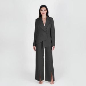 Dames Tweedelige broek Enkele knoop 2 sets Dames Outfits Zomer Set Voor Stukken Revers Dameskleding 2023 Nieuwigheid Aanpasbaar