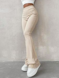 Pantalon deux pièces pour femmes solide Slim Fit Streetwear femmes taille haute Y2k vêtements pantalons pantalons de mode esthétique pleine longueur Roupas Femininas 23519