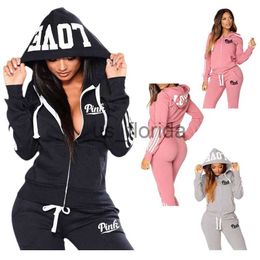 Frauen Zweiteilige Hosen Frühling Herbst Neue Damen Sweatshirt Set 2023 Heißer Verkauf Mode Zip 2 Stück Anzug Hohe qualität Casual Frau Hosen Jogging Outfit J231111