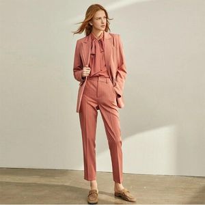 Pantalon de deux pièces pour femmes Costumes printemps / automne Veste à simple boutonnage avec 2 pièces Ensemble Office Lady Plaid Check Mère de la robe de bal de la mariéeWomen'