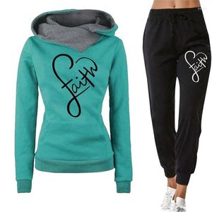 Dames tweedelige broek lente herfst dames hoodies met capuchon joggingbroek 2 sets mode dames trainingspakken outfits casual streetwear joggen