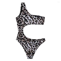 Dames tweedelige broek zwempak Een luipaard Bikini Backless badmode om te zwemmen