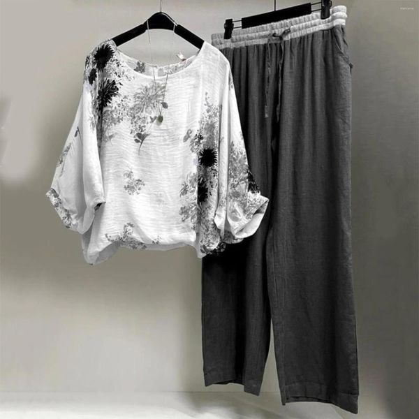 Pantalon de deux pièces pour femmes Tie-Dye Top et Bottom Set Femmes Mode d'été Casual Prints Chemise Taille haute Lâche avec poche Vêtements 2023