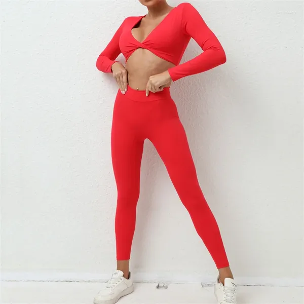 Pantalones de dos piezas para mujer TRY TO BN Chándal de fitness Conjunto de yoga Ropa deportiva de cintura alta Leggings Entrenamiento Ciclismo Traje deportivo Ropa de gimnasio