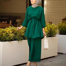 Pantalon de pantalon à deux pièces pour femmes pantalon musulman Set Season Perle Crepe Premium Fabric Elastic Taude Turquie sept couleurs
