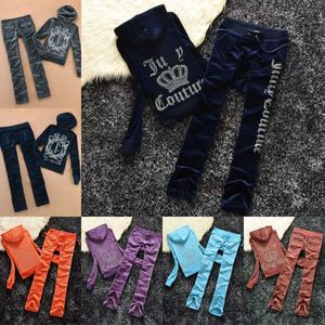 Pantalon de deux pièces pour femmes Velvet Juicy Survêtement Femmes Coutoure Ensemble Survêtement Couture Juciy Coture Sweatsuits Lettres Sweat à capuche Loose Fit Designer Outfit C