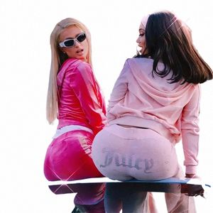 Pantalon de deux pièces pour femmes Velvet Juicy Tracksuit Femmes Coutoure Set Track Cost Couture Juciy Coture Sweats Sweats X8E1 #