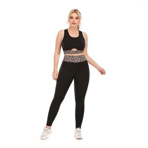 Dames tweedelige broek Dames 2 outfits geribbeld naadloze oefening Schep nek sport beha een schoudertoppen hoge taille leggings actief