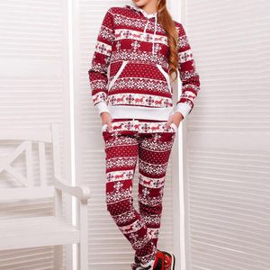 Tweede stuk broek voor dames dames kerstpak outfit set met lange mouwen sweatshirt toppen met hoodshirt hoodies sneeuwvlok print casual herfstbroek