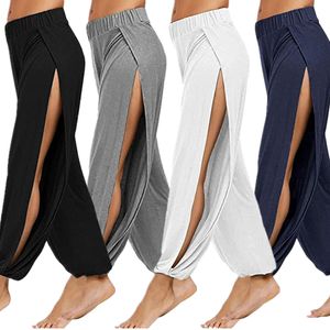 Pantalon de deux pièces pour femmes pantalons de yoga mode taille haute taille large jambe pantalon pantalon gym de gym