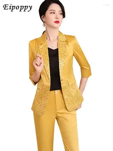 Pantalon de deux pièces pour femmes Blazer formel Pantal