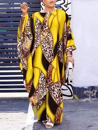 Tweedelige damesbroeken Damessets VONDA 2024 Vintage bedrukte blouse Tops met onregelmatige zoom en broek met wijde pijpen Ropa De Mujer Oversized