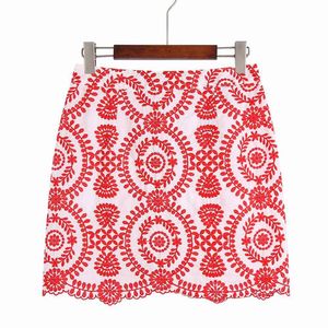 Pantalon deux pièces pour femmes jupe courte et chemise mode d'été broderie élégante mini bas porte un chemisier décontracté moderne fille ensemble vêtements 230511