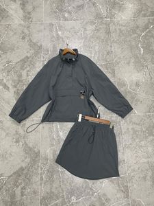 Pantalon deux pièces pour femmes, trench-coat avec cordon de serrage et short élastique