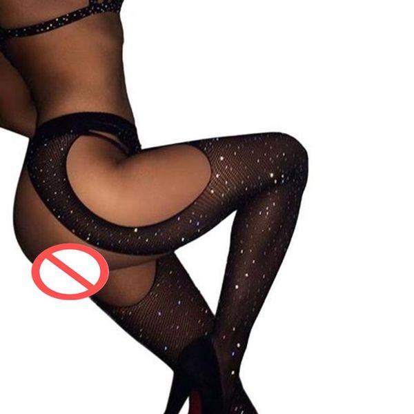 Sous-vêtements féminins Femmes Sexy Collants Maille Résille Nylon Collants Long Bas Jacquard Étape Pied Couture Collants Bas li324T