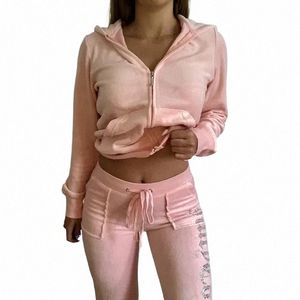 Veet Tissu Marque Survêtement Pantalon Costumes Velours Costume Femmes Survêtement Sweats À Capuche Et Pantalon Survêtement 2 Pièces Ensemble Pantalon Ensembles F2E5 #