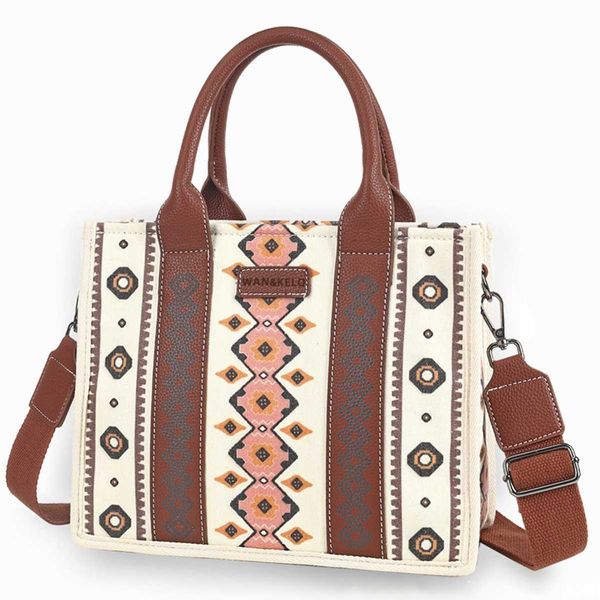 Bolso cuadrado pequeño versátil para mujer, bolso tote de mujer, bolso pequeño de mano, bolso cruzado, estilo étnico bohemio