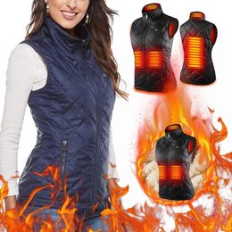 Damesvest Verwarming Herfst en winter Katoen USB Infrarood Elektrisch pak Flexibele thermische warme jas voor dames 231124