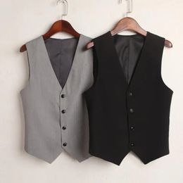 Damesvesten 0710 Zomer vneck vest dames dun los vest enkele rij knopen mouwloze blazer vrouwelijke slanke korte femme knoppen 231018