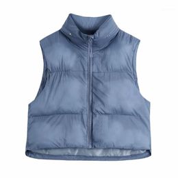 Damesvesten 2022 dames thermische vest blauw vest winterjas vrouwen denim pyl-q84032
