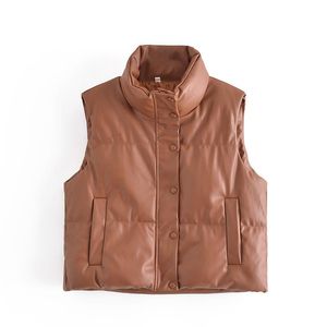 Femmes gilets 2023 automne hiver noir chaud Faux cuir gilet femmes fermeture éclair sans manches manteau hauts femme décontracté vêtements d'extérieur courts dames