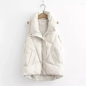 Damesvesten 2023 in grootte winter down puffer vest vrouwen casual all-match mouwloze jas lange bodywarm-vest sleet