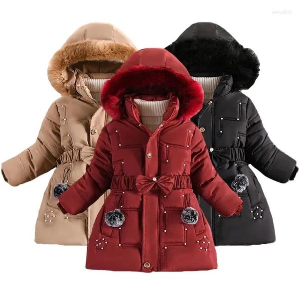 Gilets pour femmes 2023 épais garder au chaud hiver filles veste chapeau détachable col en peluche manteau à capuche pour enfants 4 couleurs enfants cadeau d'anniversaire