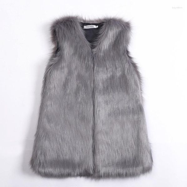Chalecos de mujer 2023, gran oferta, abrigo de piel sintética de visón de primavera, chaleco informal cálido, chaqueta de invierno, chaquetas femeninas suaves Futerko delgadas