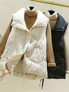 Damesvesten 2023 Winter Down Puffer Vest Women Casual All-match mouwloze jas lang lichaam Warm Waastcoat Tops