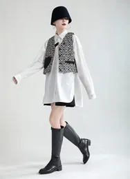 Versons pour femmes 2024 Automne coréen de style vintage Planches sans manches en manches