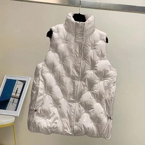 Gilets pour femmes 2024 automne/hiver chérie épaule vers le bas coton gilet brillant visage lavage libre mode étrangère manteau à la mode