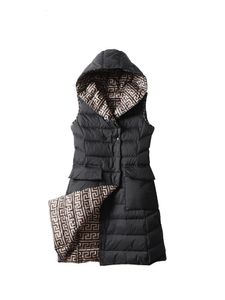 Gilets pour femmes Bang Long gilet avec capuche Ultra léger vers le bas femme sans manches coupe-vent léger chaud gilet 221202