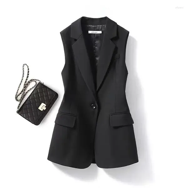 Vestes pour femmes Veste de costume noir veste sans manches