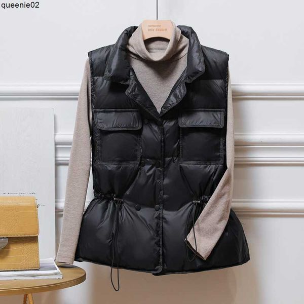 Gilet pour femmes vers le bas du ventre court printemps et automne édition coréenne de la mode