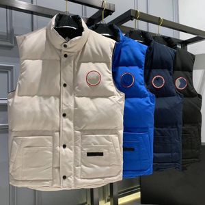 Gilet de veste en duvet de créateurs pour hommes et femmes avec gilet à col montant chaud et épais