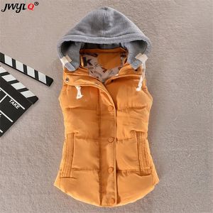 Gilets pour femmes surdimensionné 6XL capuche sans manches coton rembourré veste 2023 coréen fermeture à glissière boucle épais chaud femmes manteaux allmatch streetwear gilet 231128