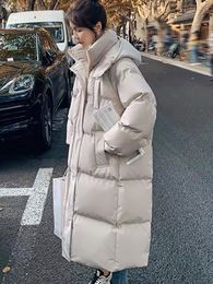Gilets pour femmes Veste bouffante pour femmes automne hiver épaissir manteaux chauds avec une capuche surdimensionnée décontractée mode coréenne vêtements d'extérieur 230215