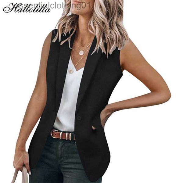 Chalecos de mujer Primavera Verano Blazer Abrigo de mujer Chaleco de moda Trajes de mujer Casual Elegante Trajes blancos Ropa de mujer Ropa exterior Casaco Feminino L230922