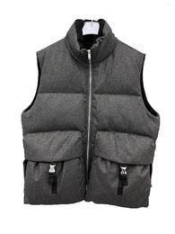 Gilet à col montant pour femme, veste courte et ample, Design à Double poche, chaud et confortable, hiver 2023, 1118