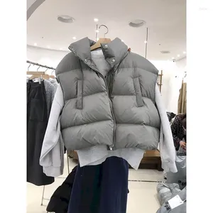 Gilets pour femmes gilets pour femmes col montant solide décontracté coton léger ajouté cardigans sans manches vestes vintage hauts